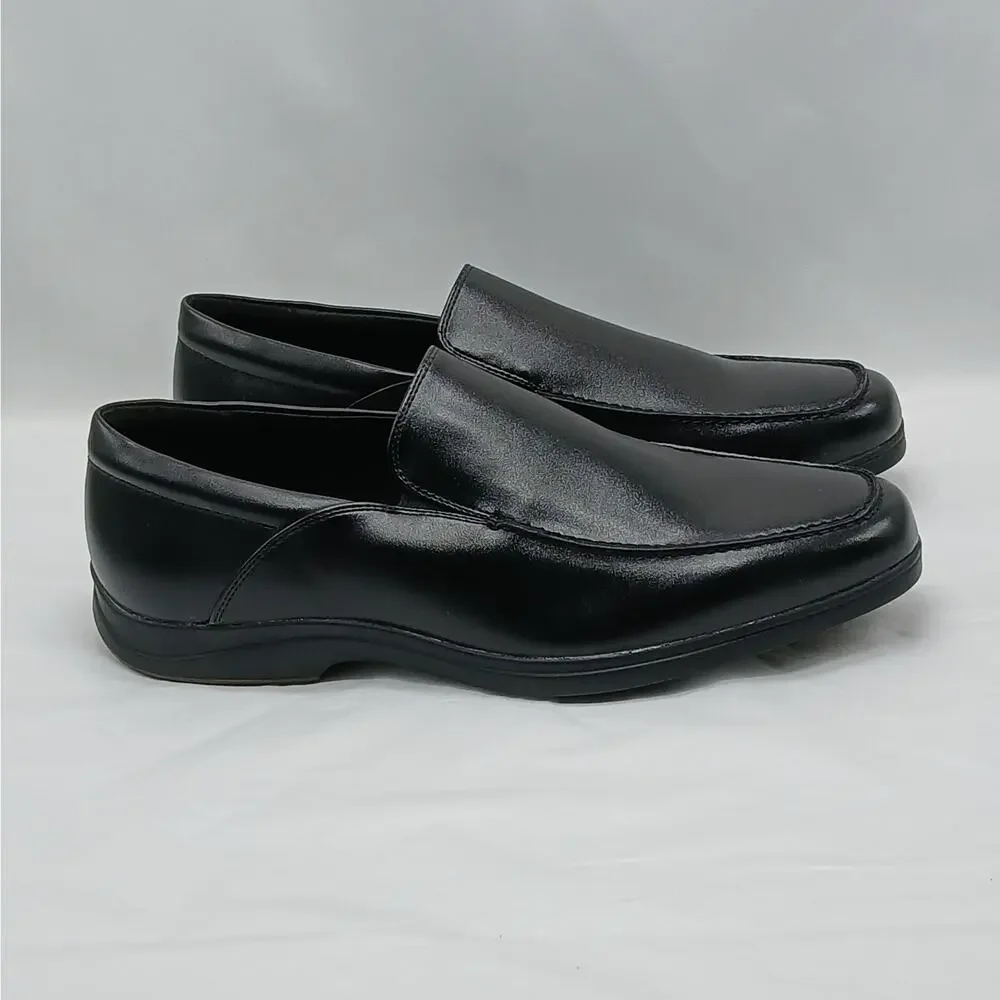 Giorgio Brutini Abrams Mens Dress Shoes 9.5 Black Leather Slip On Memory Foam - Picture 1 of 11